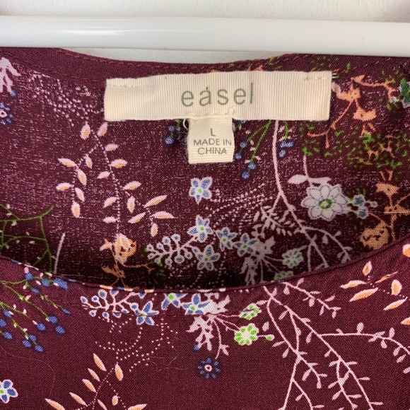 Easel Floral Ruffled Sleeve Blouse Size Large ! - Picture 5 of 6